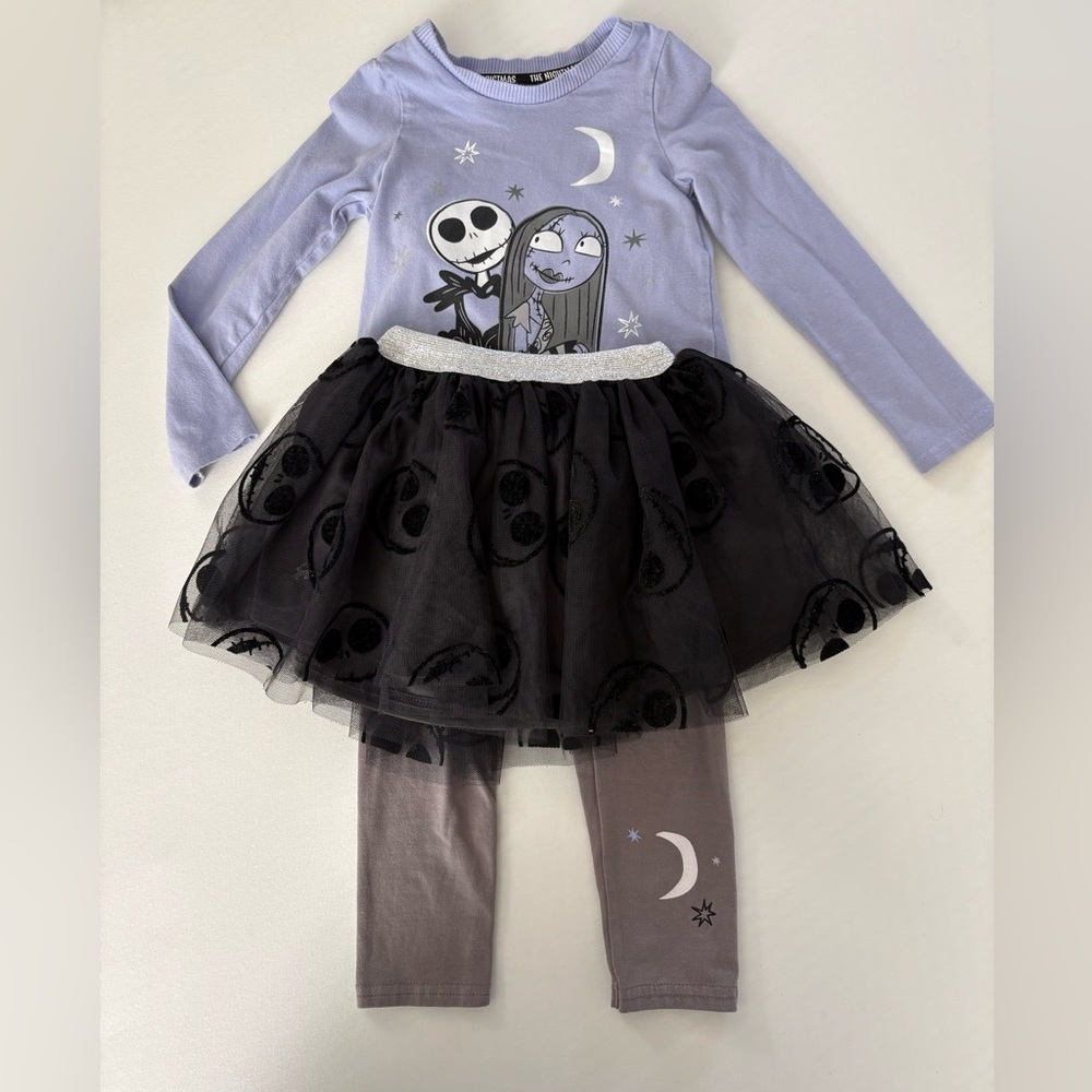 Disney Jack and Sally Nightmare Before Christmas Toddler 3 piece Set